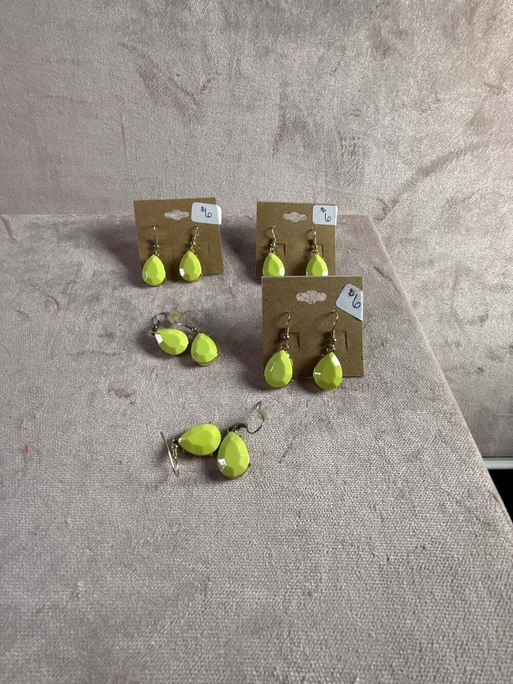 Vintage Turquoise Flower Earrings - New lot of 5 pair